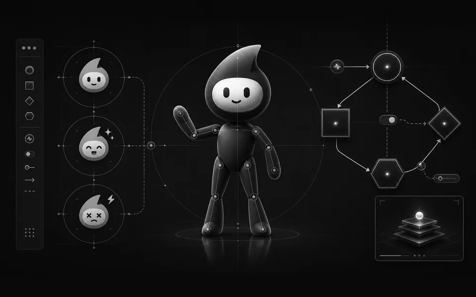 Rive animation services for characters, interface icons, and state machines